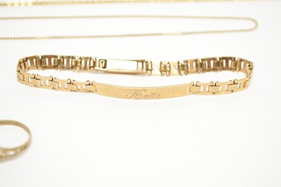 Lot 262 - A Cyma gold cocktail watch; gold and other jewellery