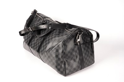 Lot 992 - A Louis Vuitton Damier Keepall in black and graphite