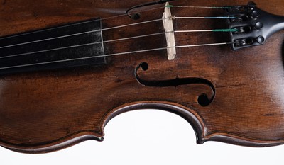 Lot 338 - A continental violin labelled Zosimo Bergonzi