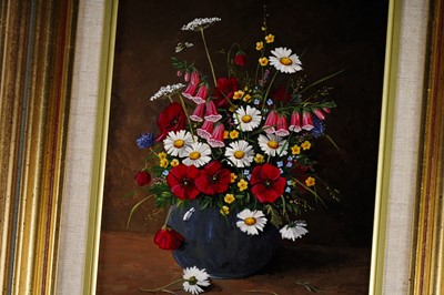 Lot 364 - Chris Sparrow - Still Life with Wildflowers | oil