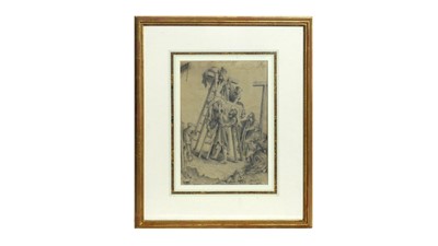 Lot 1058 - George Aitkin - The Deposition | graphite