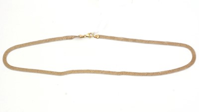 Lot 114 - An Italian bi-colour fancy link gold necklace
