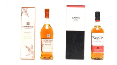 Lot 966 - Two bottles of whisky by Tomatin and Glenmorangie