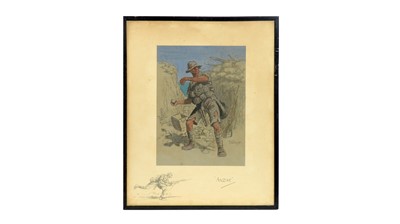 Lot 1016 - "Snaffles" Charles Johnson Payne - Anzac | hand-tinted lithograph