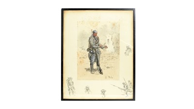 Lot 1018 - "Snaffles" Charles Johnson Payne - Le Poilu | hand-tinted lithograph