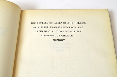 Lot 1007 - The Letters of Abelard and Heloise, and the etchings of D.Y. Cameron