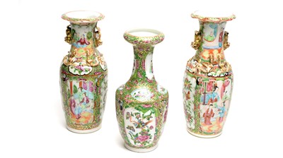 Lot 825 - Three canton Vases