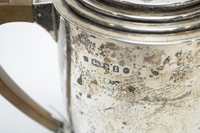 Lot 223 - A George V silver coffee pot