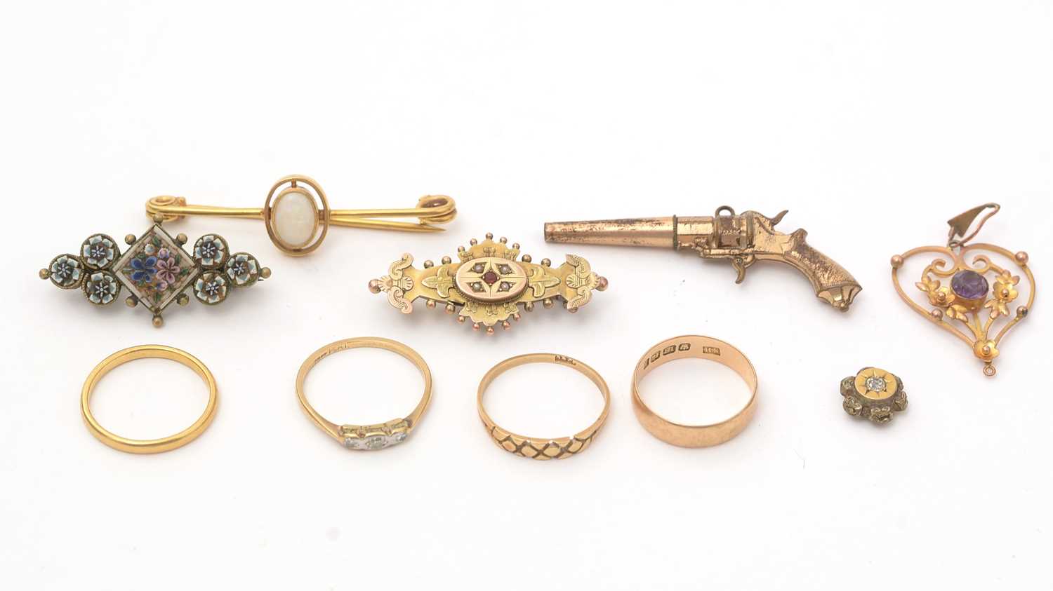 Lot 177 - A collection of Victorian gold and other jewellery