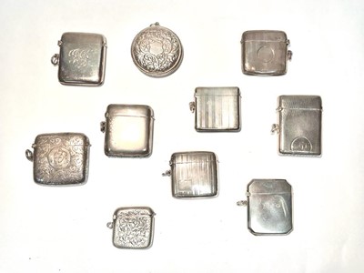 Lot 196 - A collection of silver vesta cases