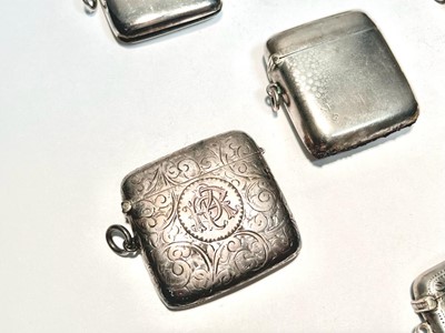 Lot 196 - A collection of silver vesta cases