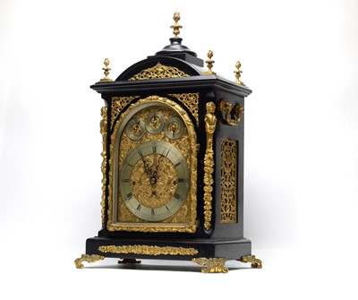 Lot 1243 - Smith & Sons, Clerkenwell: a Victorian ebonised and gilt metal mounted table/bracket clock