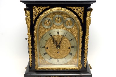 Lot 1243 - Smith & Sons, Clerkenwell: a Victorian ebonised and gilt metal mounted table/bracket clock