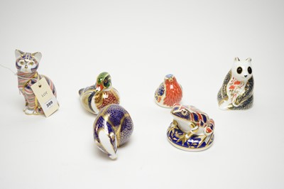 Lot 399 - A collection of Royal Crown Derby ceramic animal paperweights