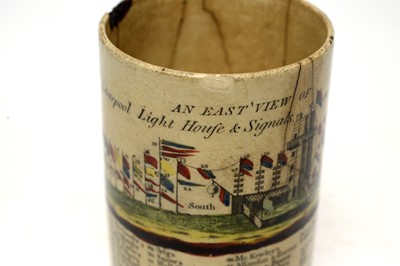 Lot 890 - A rare late 18th century creamware mug