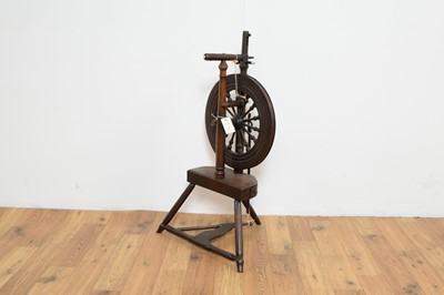 Lot 3 - A 19th Century spinning wheel by James Park, Kilmalcolm
