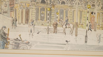 Lot 165 - Charles Herbert "Charlie" Rogers - Collingwood Street & The Bigg Market | watercolours