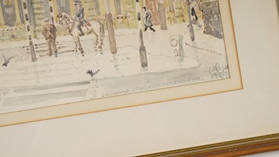 Lot 165 - Charles Herbert "Charlie" Rogers - Collingwood Street & The Bigg Market | watercolours