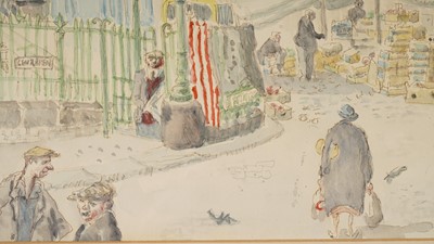 Lot 165 - Charles Herbert "Charlie" Rogers - Collingwood Street & The Bigg Market | watercolours