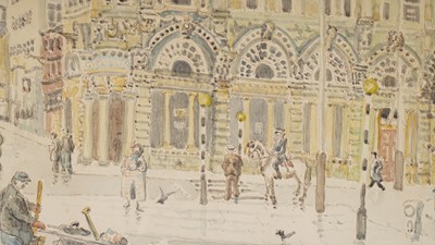 Lot 165 - Charles Herbert "Charlie" Rogers - Collingwood Street & The Bigg Market | watercolours