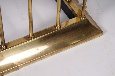 Lot 970 - A Victorian style extendable brass club fender