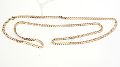 Lot 110 - A 9ct yellow gold curb link chain necklace