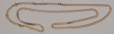 Lot 110 - A 9ct yellow gold curb link chain necklace