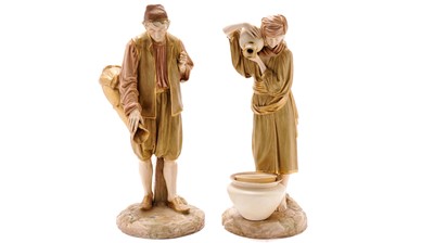 Lot 794 - Large pair of Royal Worcester Eastern water carriers