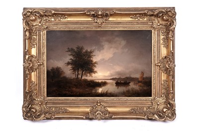 Lot 148 - 19th Century Dutch School - Eventide River Crossing | oil