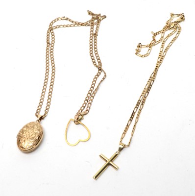 Lot 189 - Two gold chains and two pendants