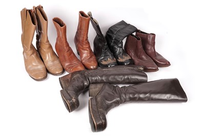 Lot 517 - 5 pairs of vintage cowboy boots from the Yes music tours of the 1970's