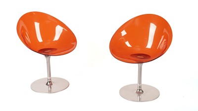 Lot 50 - Philippe Starck for Kartel: A pair of 'Eros' swivel armchairs