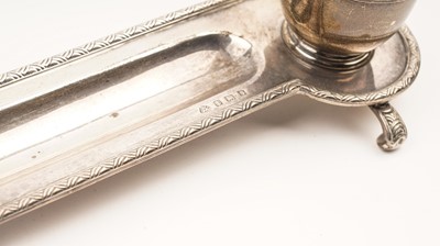 Lot 464 - A silver inkstand, by Adie Brothers
