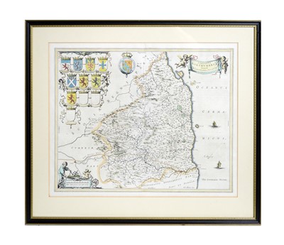 Lot 1001 - Willem Blaeu - Comitatus Northumbria; Vernacule Northumberland | copper engraving