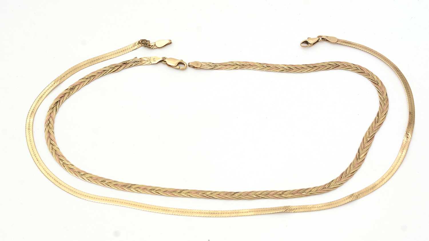 Lot 120 - Two gold necklaces