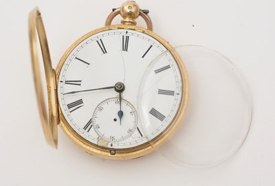 Lot 128 - An 18ct yellow gold cased pocket watch