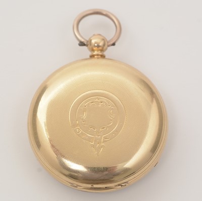 Lot 128 - An 18ct yellow gold cased pocket watch