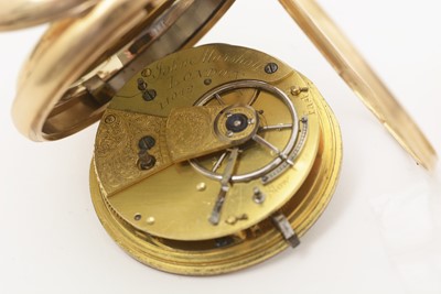 Lot 128 - An 18ct yellow gold cased pocket watch