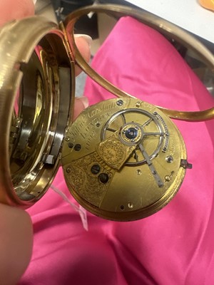 Lot 128 - An 18ct yellow gold cased pocket watch