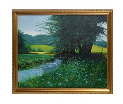 Lot 1118 - Robert Richie - A Summers Afternoon by a Stream | oil