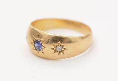 Lot 149 - A Victorian sapphire and diamond band