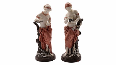 Lot 795 - Pair of Minton parian figures