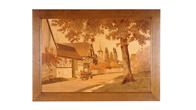 Lot 691 - Spindler - Geiswiller | marquetry inlaid wooden panel