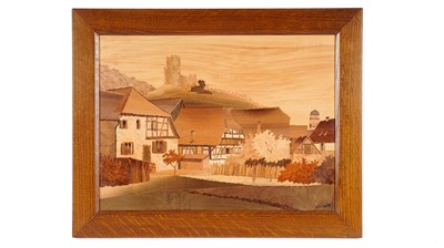 Lot 692 - Spindler - Kaysersberg | marquetry inlaid wooden panel