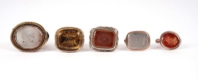 Lot 415 - A collection of 19th Century intaglio fob seals