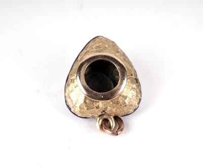 Lot 414 - A 19th Century diamond, seed pearl and enamel heart pendant