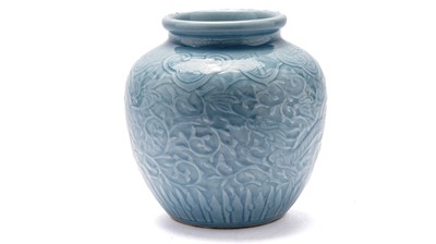 Lot 766 - Pale blue celadon glazed vase
