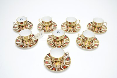 Lot 391 - A set of eight Royal Crown Derby cups and saucers