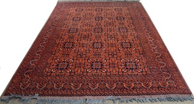 Lot 93 - A vintage Afghan rug