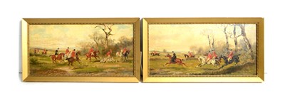 Lot 1132 - A. H. - Two fox hunting scenes; On the Scent, and The Capture | oil